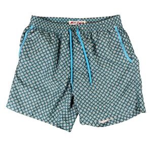 Mr. Swim Men's Swim Trunks Size 30‎ Waist 6 Inseam Medium Blue Geometric Print